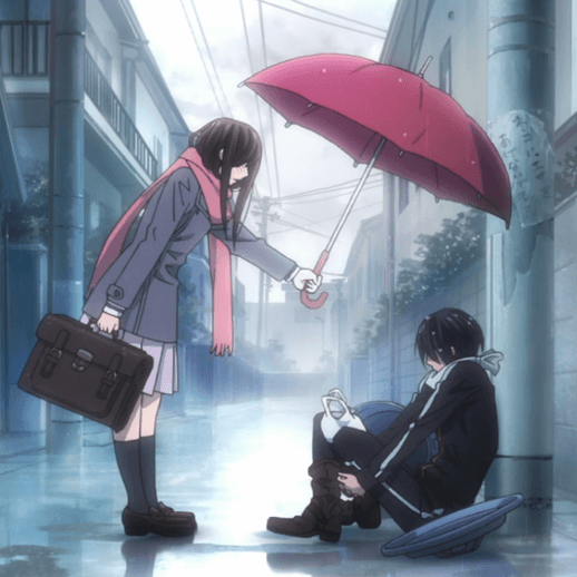 Noragami Aragoto umbrella scene